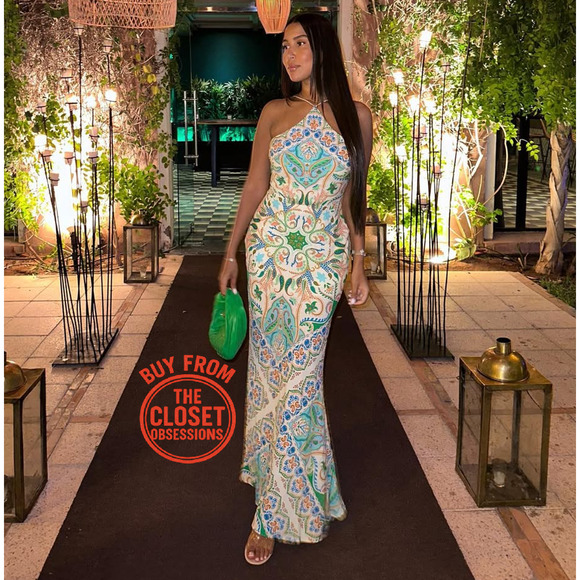 RARE!!! MANGO BLOGGER FAVE!!! Linen Blend Maxi Dress NWT - Picture 9 of 16